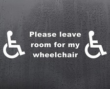Wheelchair vinyl sticker car