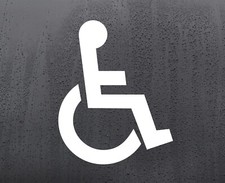 Wheelchair vinyl sticker car