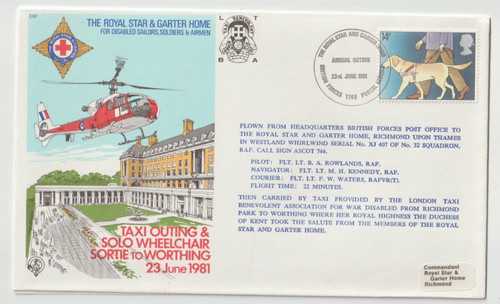 1981 flown cover - 23/6/1981,